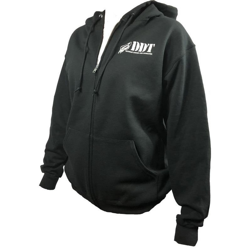 ICE CRYSTAL ZIP UP HOODIE BLACK LARGE