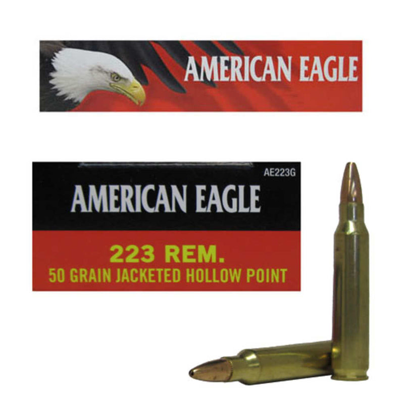 AMER EAGLE 223 REM 50GR JHP 20RD/BX