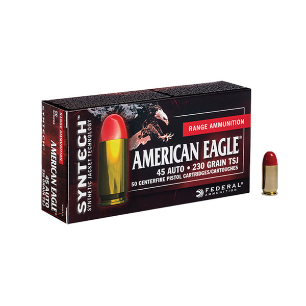 AMER EAGLE 45 AUTO 230GR TTSJ 50RD/BX