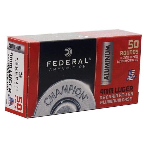 9MM LUGER FMJ ALUMINUM CASE 115GR 50/BX