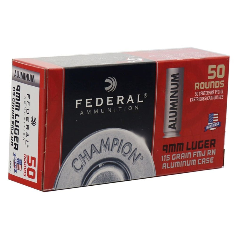 9MM LUGER FMJ ALUMINUM CASE 115GR 50/BX