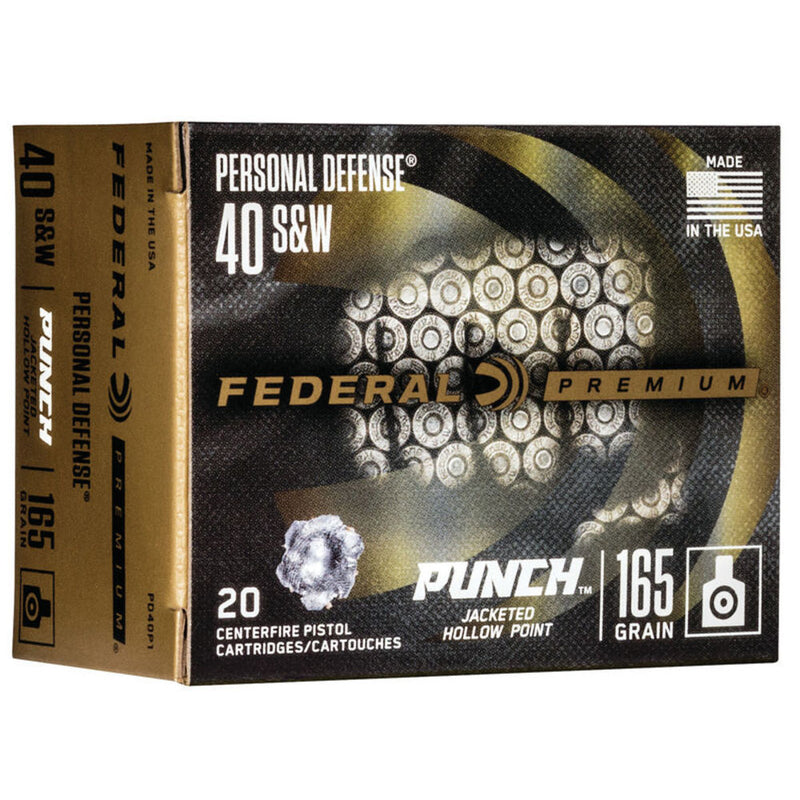 PREMIUM 40SW PUNCH JHP 165GR 20/BX