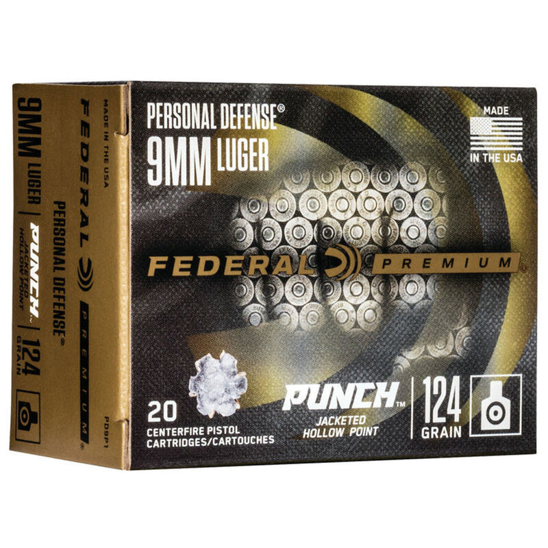 PREM 9MM LUG PUNCH JHP 124GR 20/BX