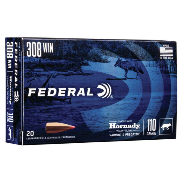 HORNADY V-MAX 308 WIN 110 GR 20/BX