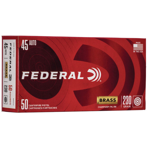 45 AUTO 230GR FMJ BRASS CASE 50/BX