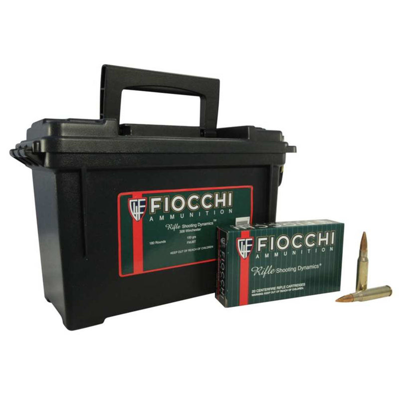 FIOCCHI .308 WIN 150GR FMJBT 180RD/CN