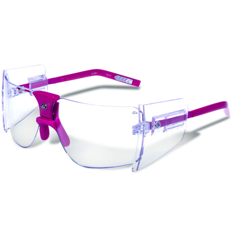 85S CLEAR LENS FUCHSIA FRAME