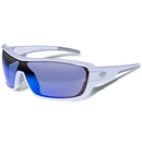 SHIELD SMK W/BLUE MIRROR LENS WHITE FRM