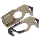 STRAP CUTTER COYOTE BROWN FIXED BLADE BX