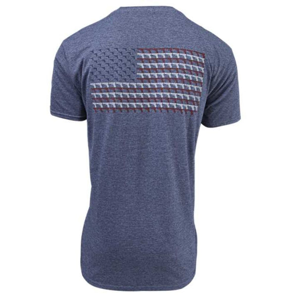 PISTOL FLAG SHIRT HEATHERED NAVY S