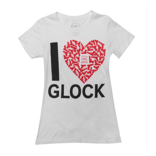 GLOCK I LOVE T-SHIRT WHITE S