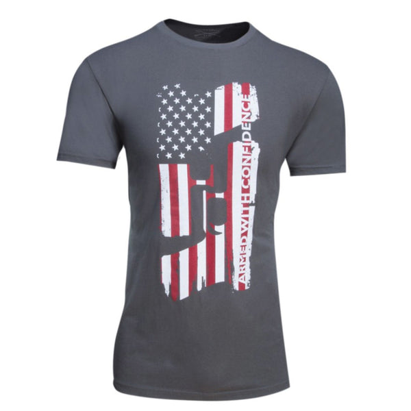 GLOCK CONFIDENCE FLAG SHIRT CHARCOAL MED