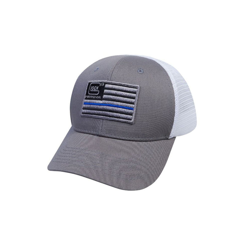 GLOCK BLUE LINE FLAG HAT GREY