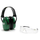 COMBO KIT - GRN MUFFS/CLEAR LENS 25 NRR