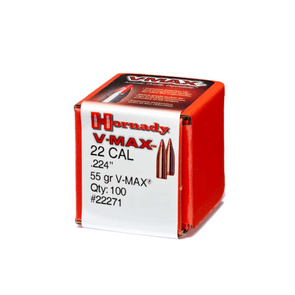 BULLET 22 CAL 224 55 GR V-MAX 100/BX