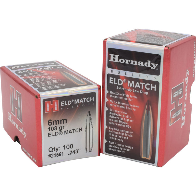 BULLET 6MM .243 108 GR ELD MATCH 100/BX