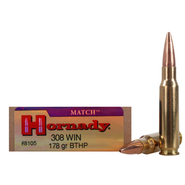 AMMO CSTM MATCH 308 WIN 178GR BTHP 20/BX