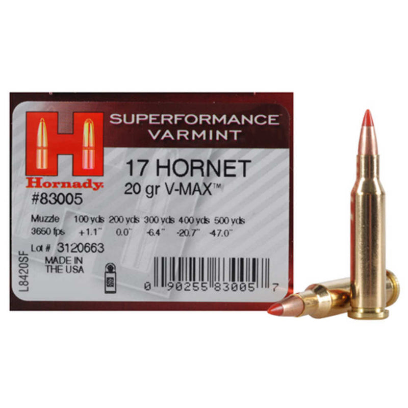 AMMO SP VARM 17 HORNET 20GR VMAX 25/BX