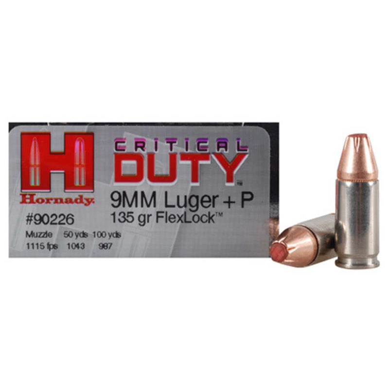 AMMO CRIT 9MM +P 135GR FXLK 25/BX