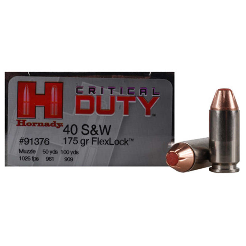 AMMO CRIT DUTY 40 S&W 175GR FXLK 20/BX