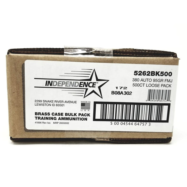 380 AUTO 95GR FMJ - 500 ROUND BULK PK