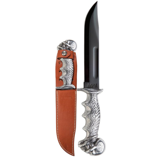 EW STONE KNIFE WITH BRN LTHR SHEATH