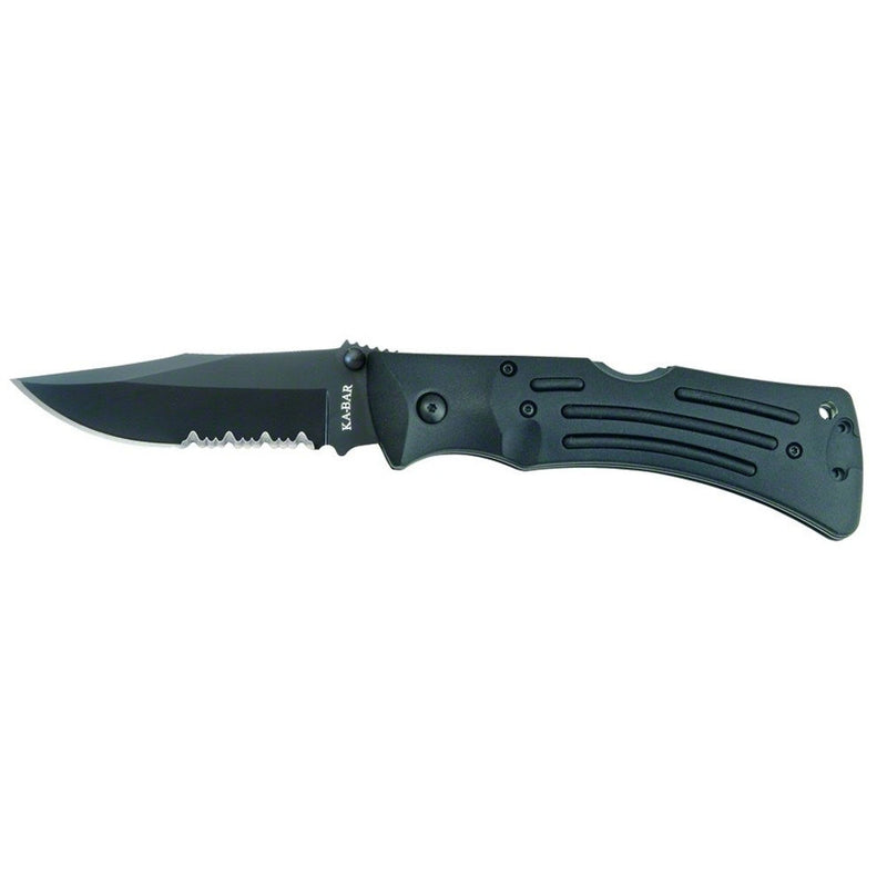 MULE FOLDER CLIP SERR 3-7/8 -POLY BLK C