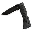 MULE FOLDER CLIP SERR 3-7/8 -POLY BLK