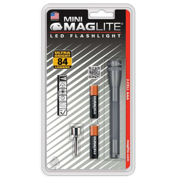 MINI MAGLITE 2AAA LED BLISTER GRAY