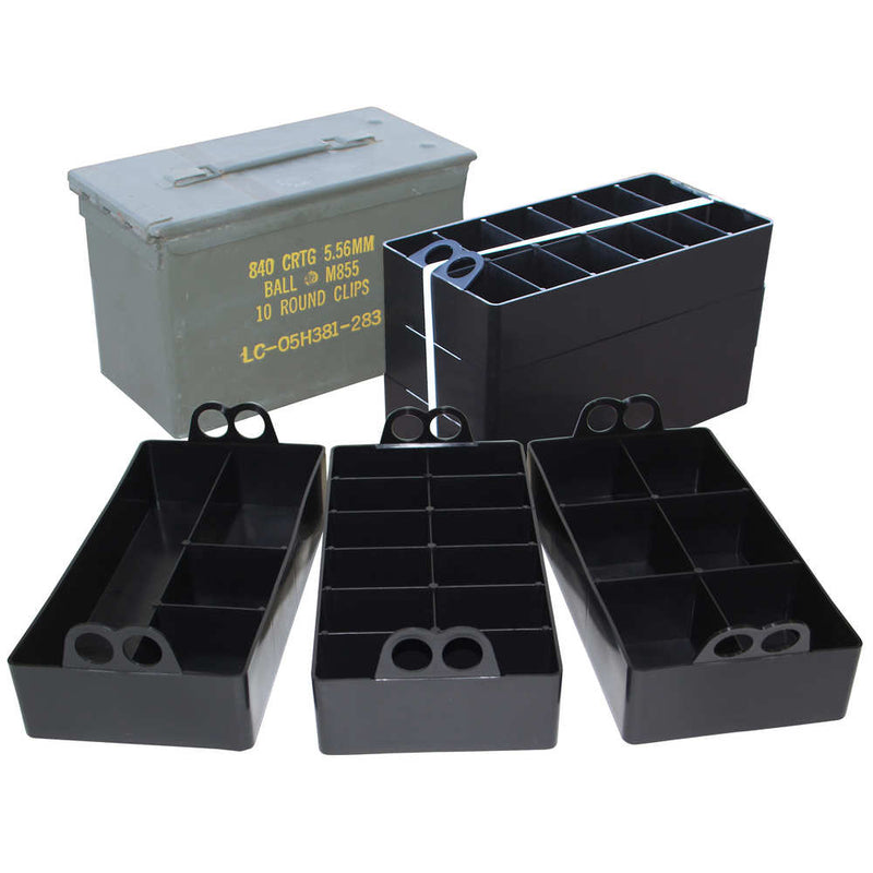 AMMO CAN ORGANIZER INSERT 3PK BLK