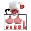 UNIV POWDER FUNNEL SET - CLEAR RED