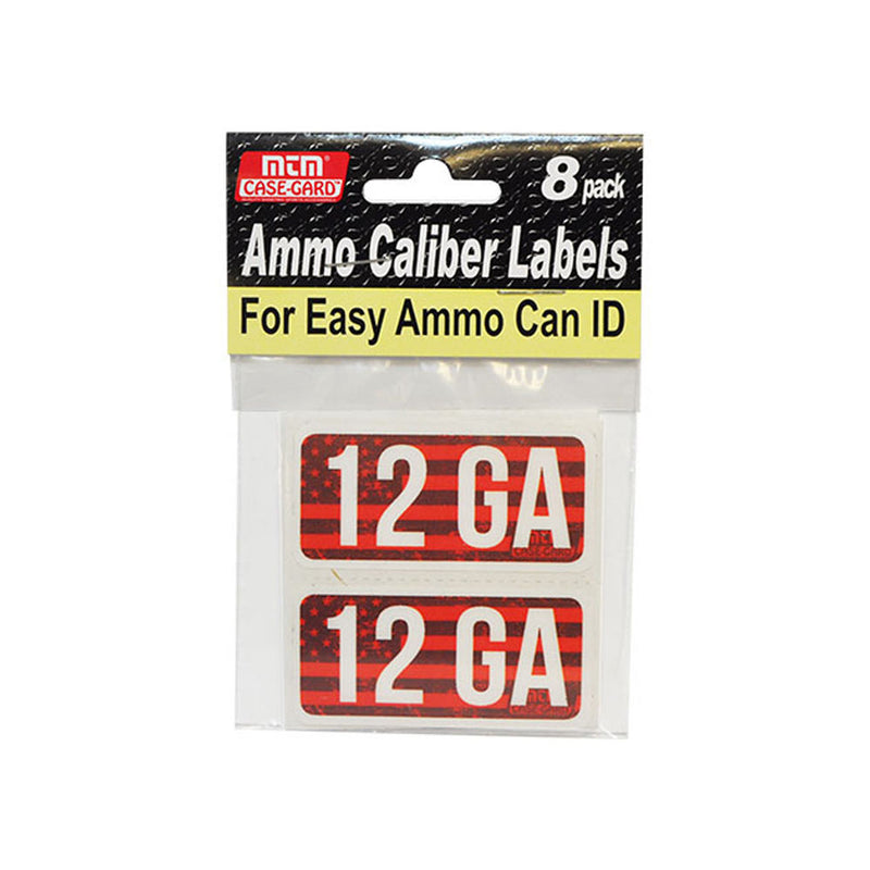 AMMO CALIBER LABELS - 12 GA.