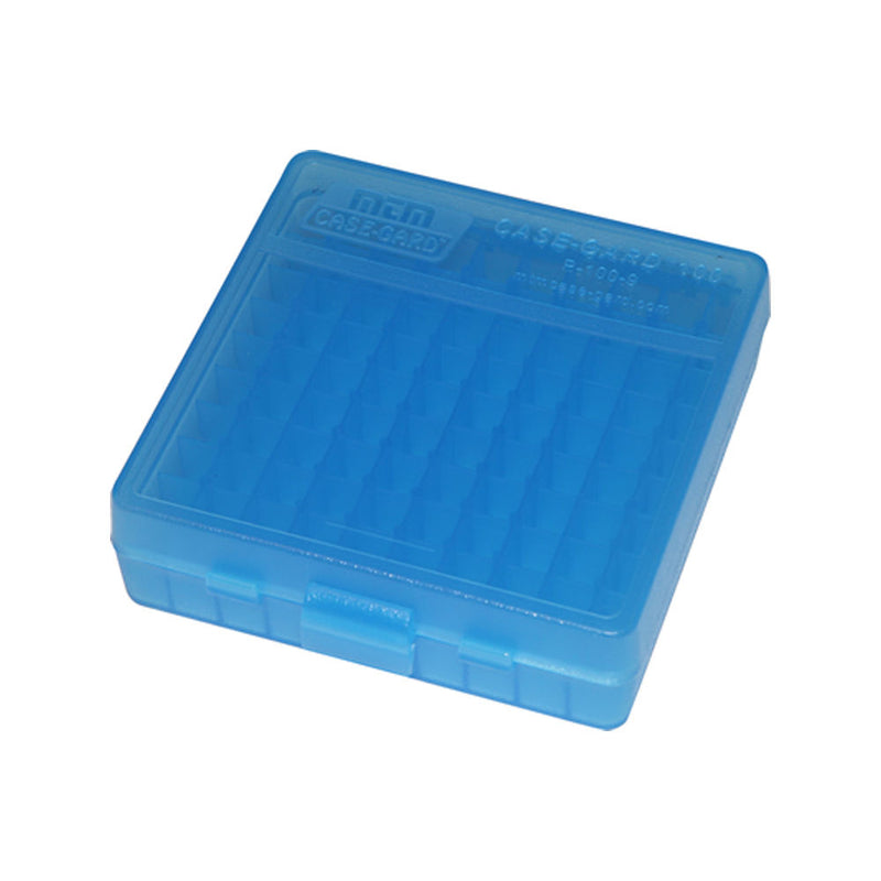 AMMO BOX 100 RD .22LR/.25ACP CLR BLUE