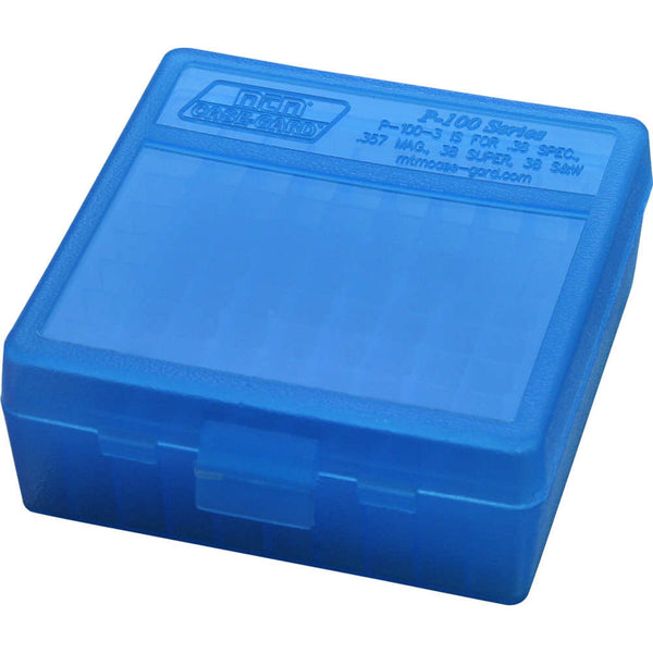 P100 MED HNDGN AMMO BOX 100RD - CLR BLUE