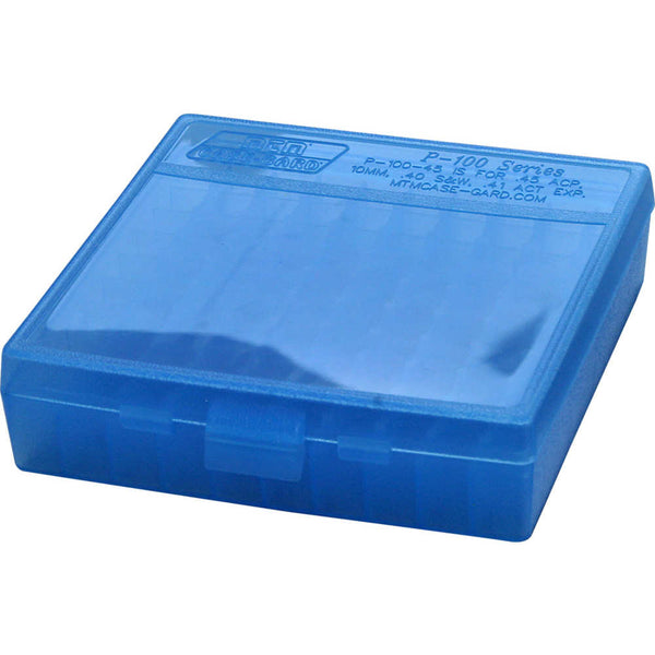 P100 LGE HNDGN AMMO BOX 100RD - CLR BLUE