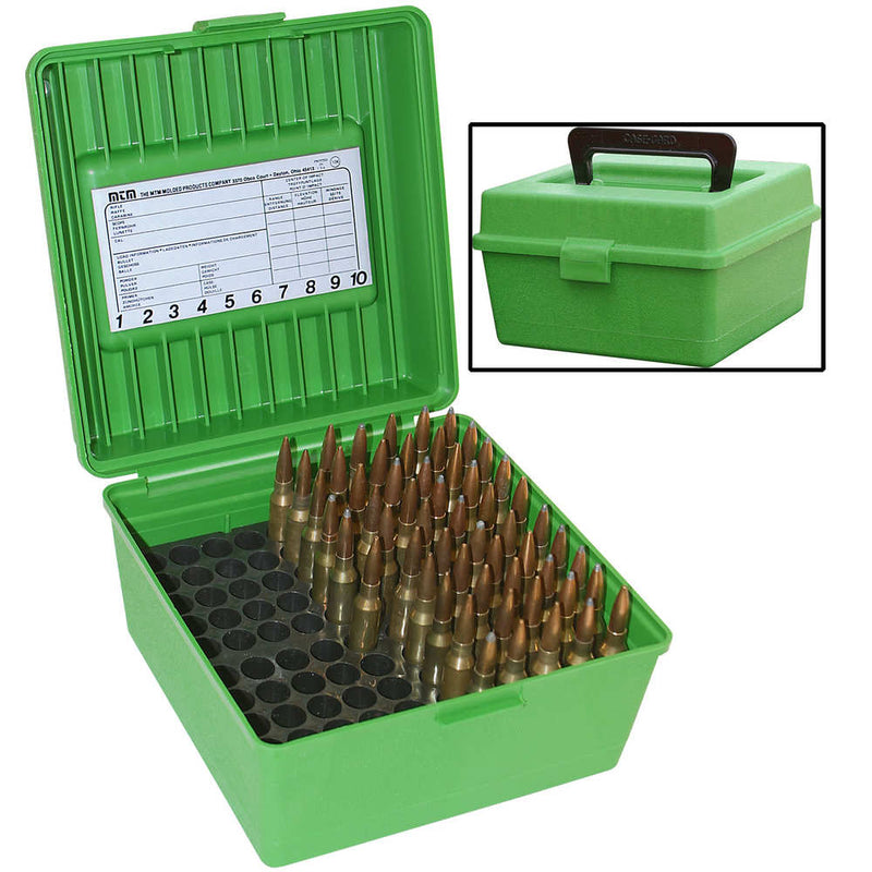 DLX MAG RIFLE AMMO CASE 100RD - GREEN