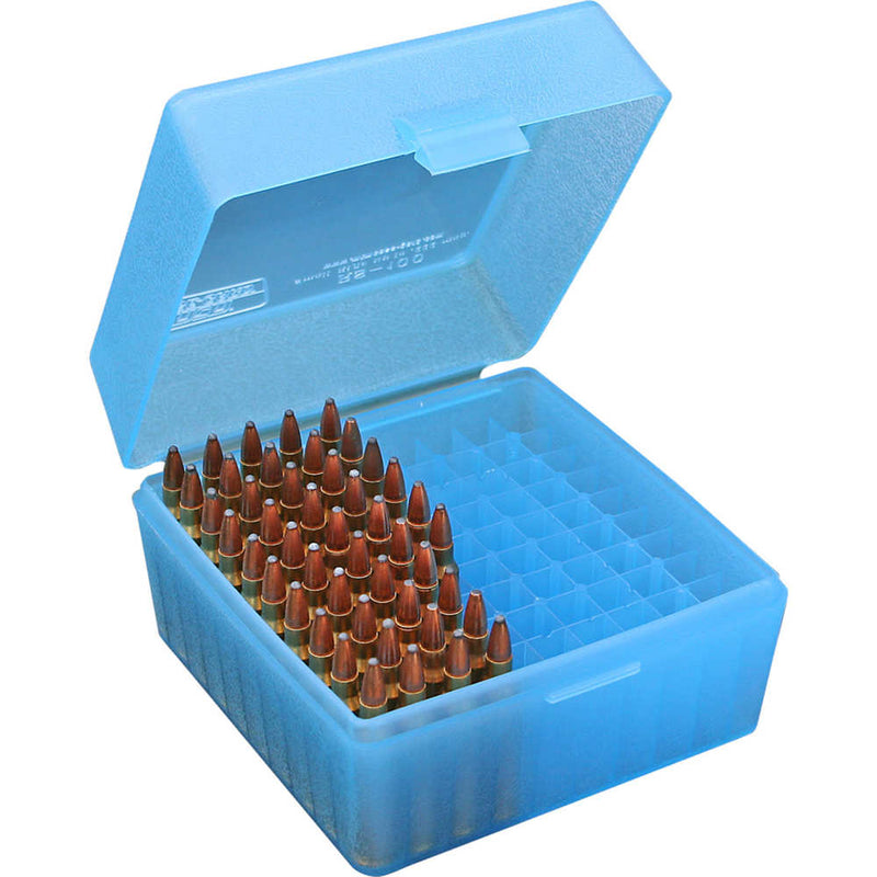 SML RIFLE AMMO BOX 100RD - CLR BLUE