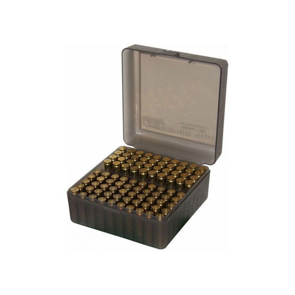 AMMO BOX 100 RD FLIP TOP 223 204 CLR-SMK