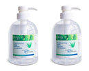 Advanced Moisturizing Gel Hand Sanitizer with Alcohol / Ethanol 75%, Aloe Vera and Vitamin E, 2 Pack of 16.9 OZ - Large Hand Sanitizer with Pump