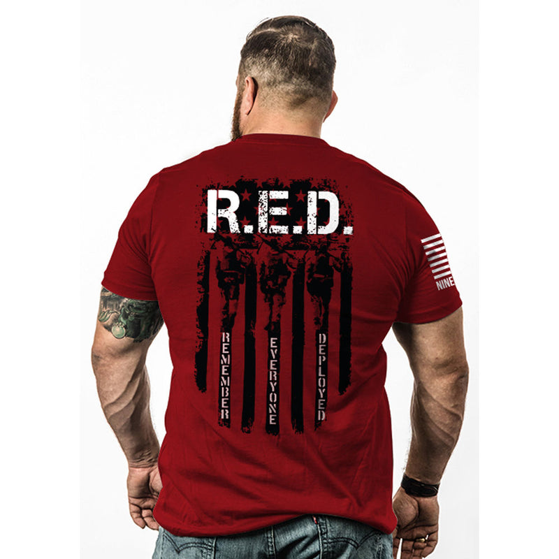 REMEMBER EVERYONE DEPLOYED TSHIRT RED XL