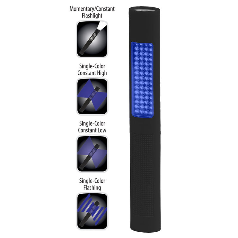 LED SFTY LGT FLSH BL FLDLGT/WHT LGHT BLK