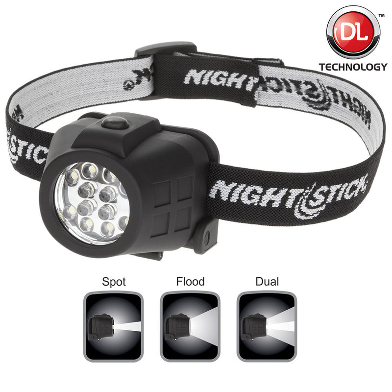 DUAL LGT LED HEADLAMP NONRECH BLK