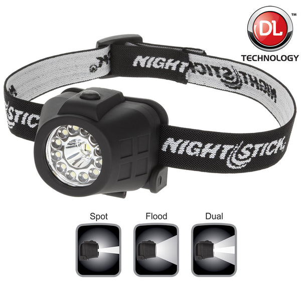 DUAL LGT LED HEADLAMP NONRECH BLK