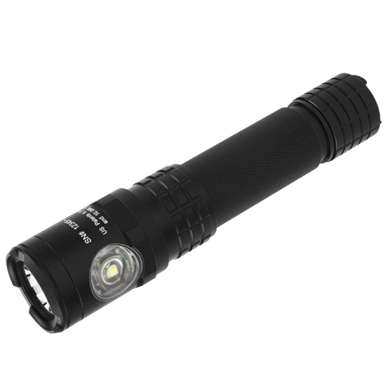 METAL DUAL-LIGHT RECH FLASHLIGHT BLACK