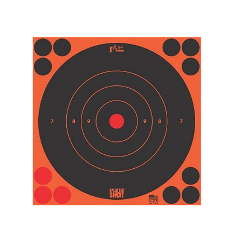 12IN ORANGE BULLS EYE TARGET 5 PK BAG