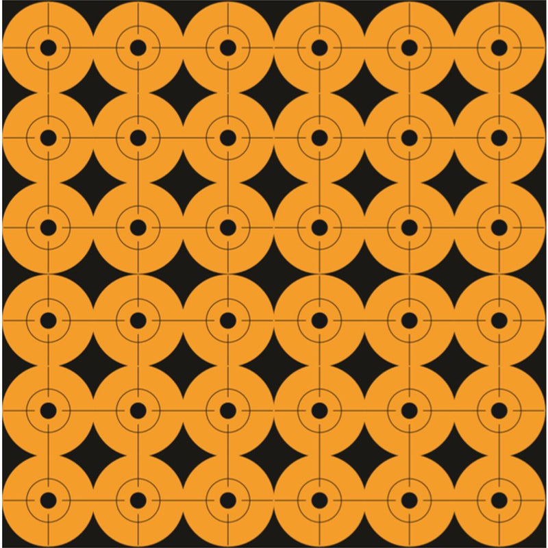ORANGE PEEL/STICK 1IN TGT 36 DOTS 10 SHT