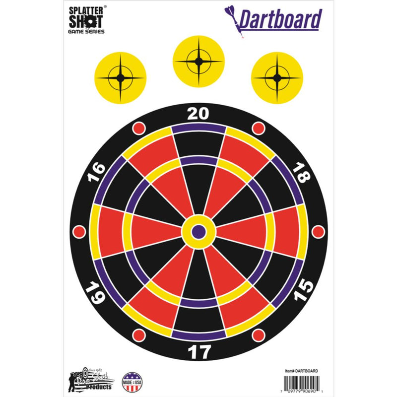 SPLATTER SHOT 12X18 DARTBOARD TGT 8 PK