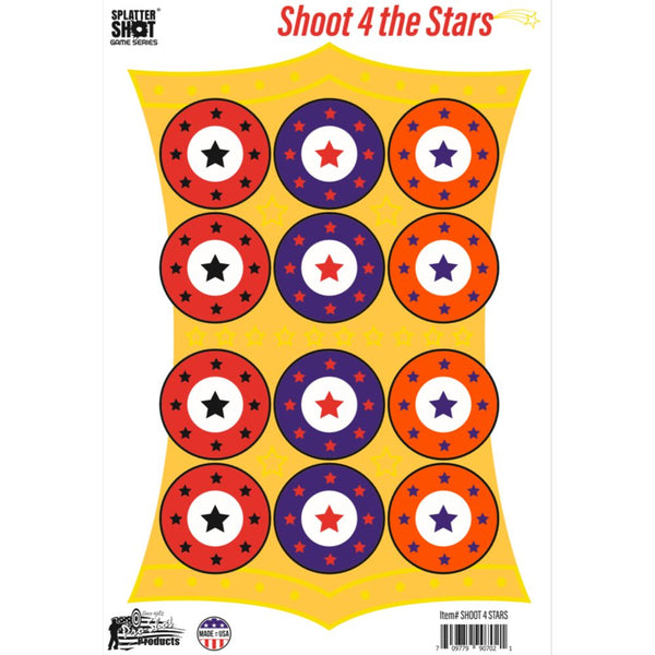 SPLATTER SHOT 12X18 SHOOT 4 STAR TGT 8PK