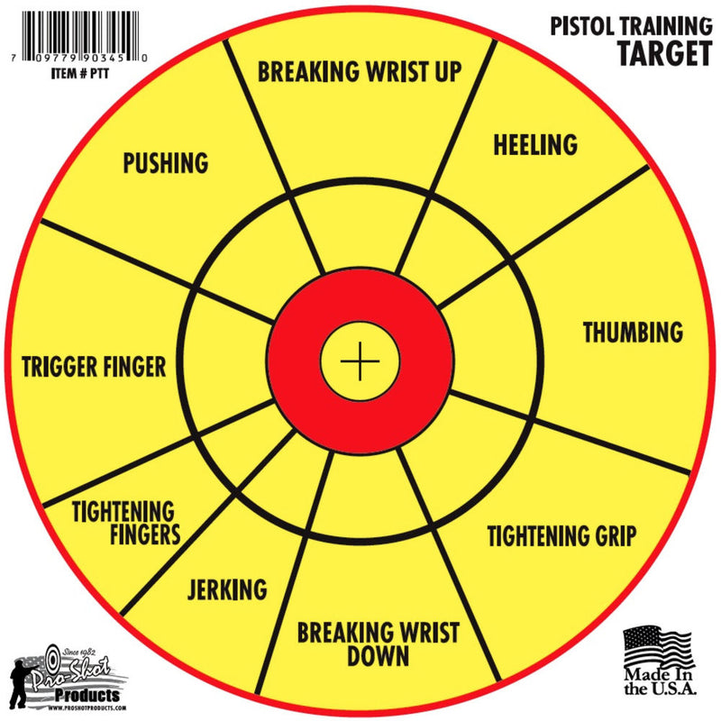 12INPISTOL DIAGNOSTICTRAINING TARGET 6PK