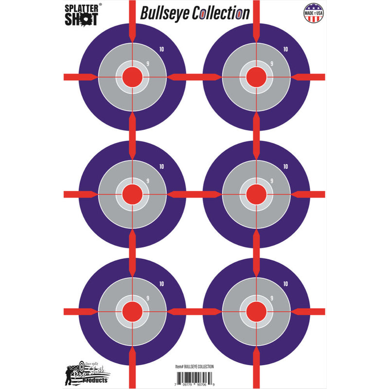 SPLATTER SHOT 12X18 MULTI-BULLS 8PK